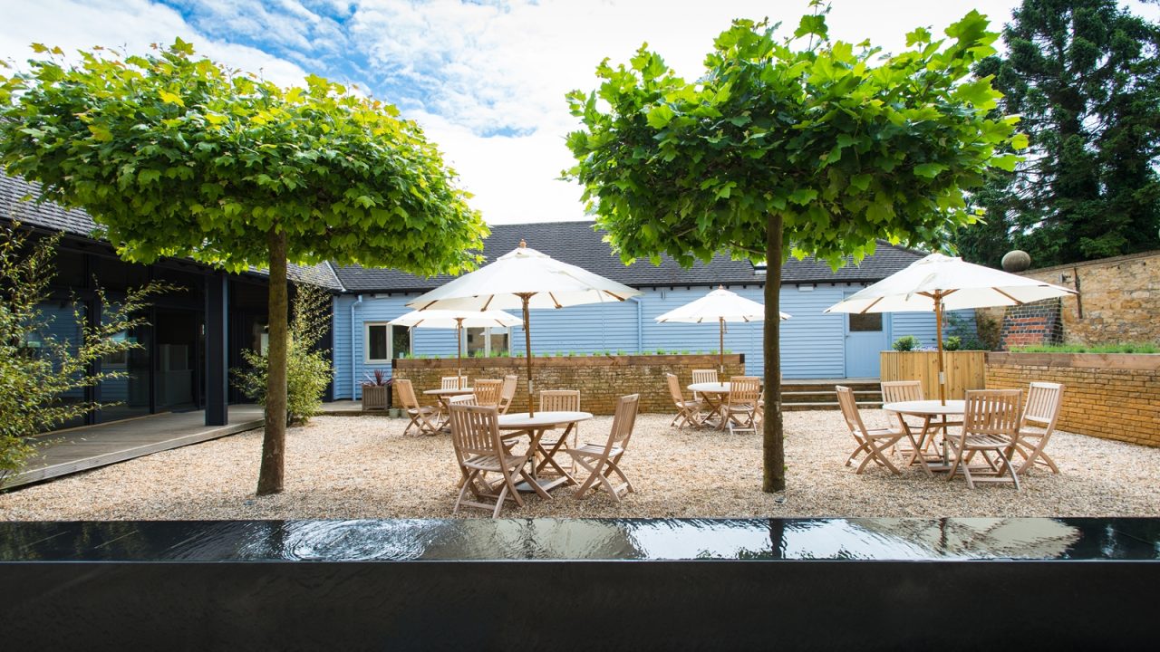 The English courtyard garden is a special part of this Cotswold wedding venue
