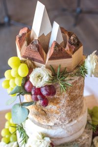Alpine inspired topper for the cheese wedding cake