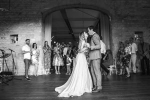 The bride and groom's first dance