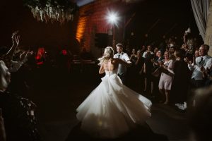 The bride and groom's first dance