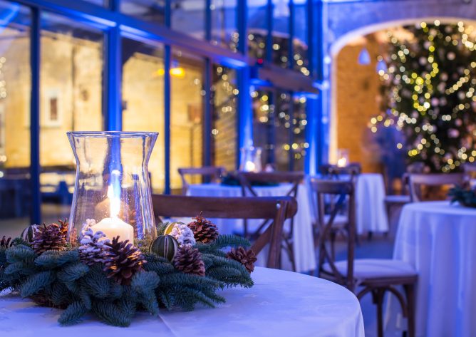 Candlelight and fairy lights