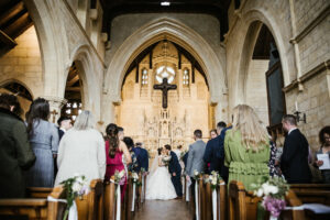 Wedding ceremony at St Catharine's, Chipping Campden