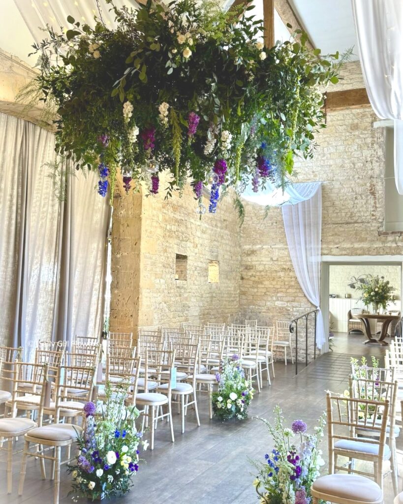 Drapes and floral wedding flower trend 2026